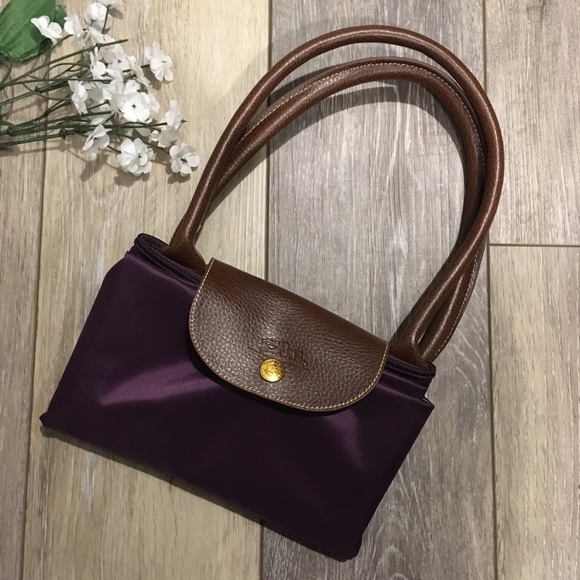 |SOLD| Longchamp Le Pliage Purple Tote Small - Picture 4 of 8